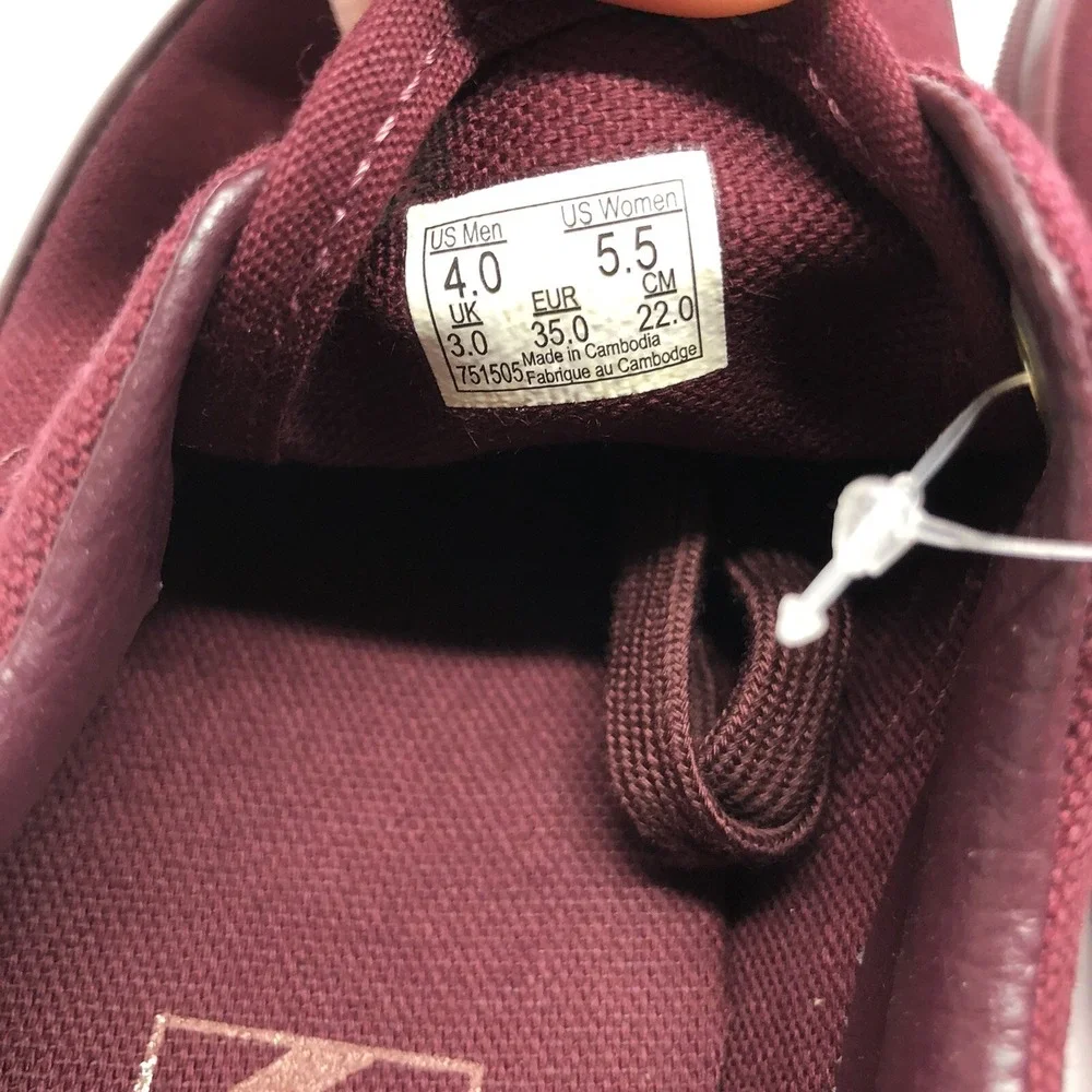 VANS ERA Burgundy Port Royale Men's 4/Women's‎ 5.5 Size Sneakers Shoes New